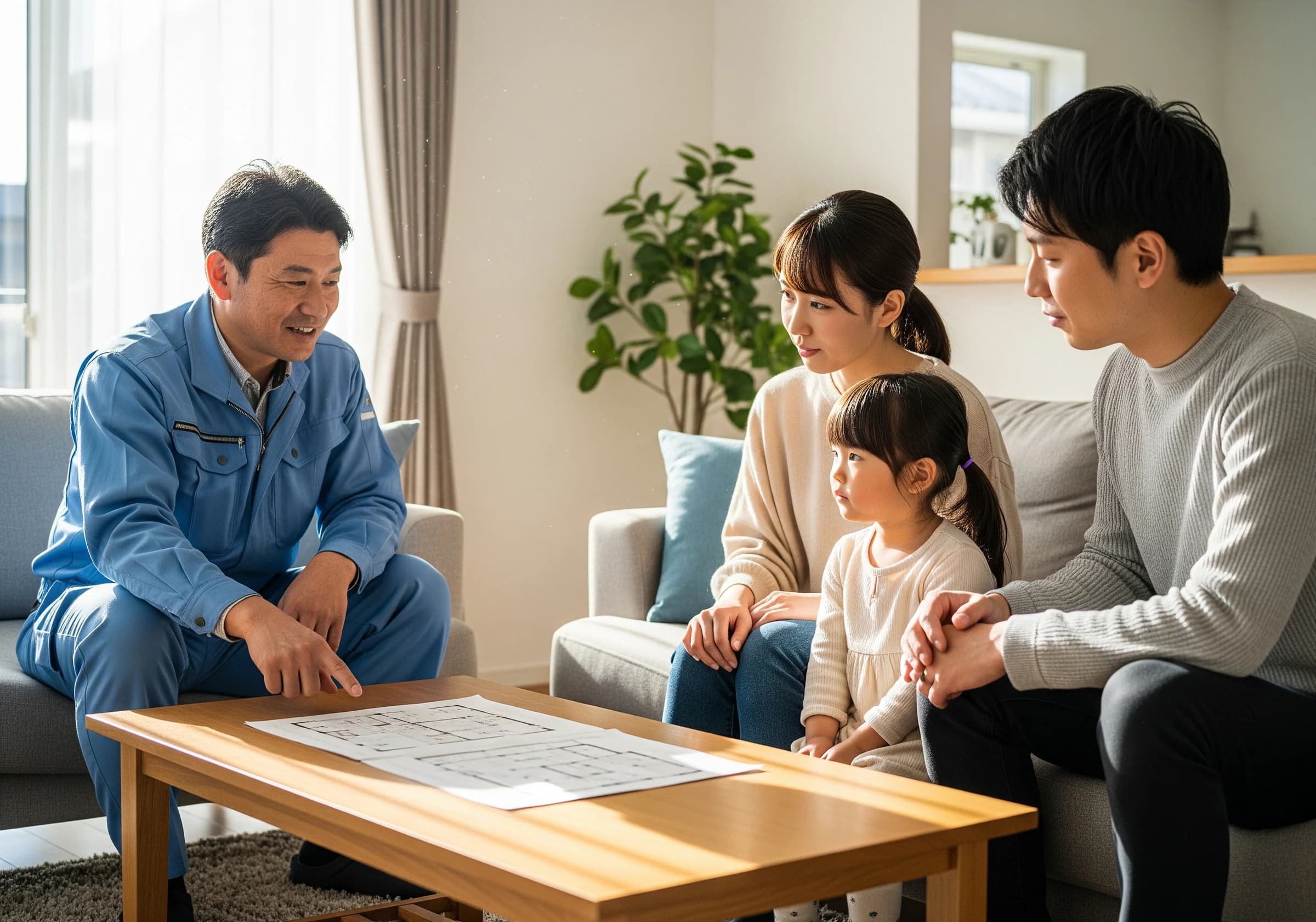 ご家族のご相談に対応する様子
